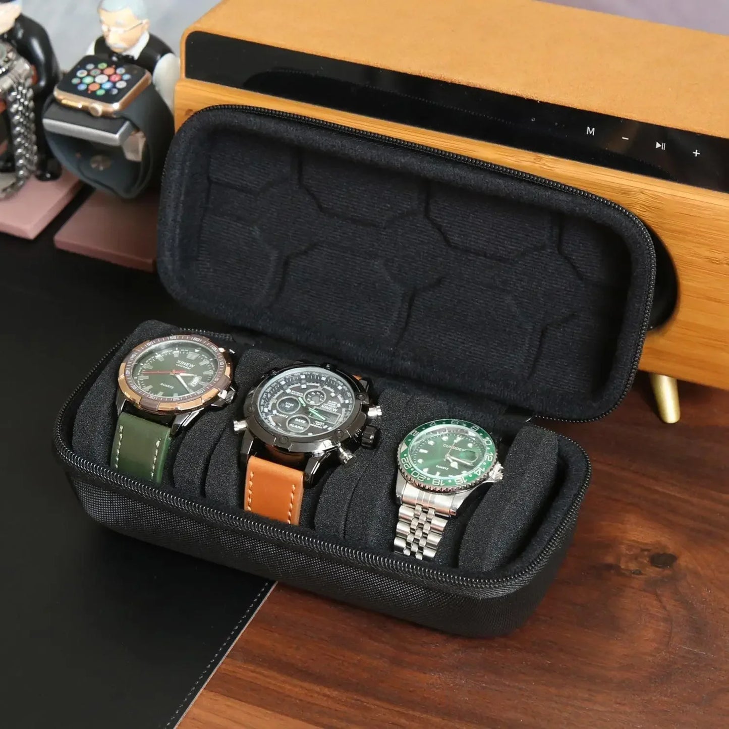 Black Travel Watch Box